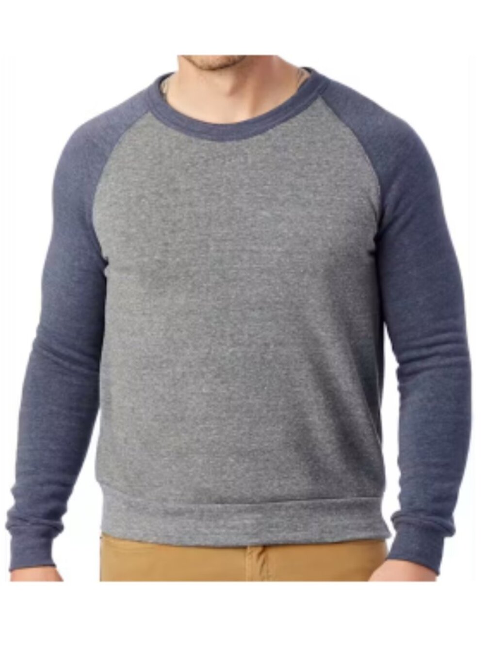 Alternative Earth Unisex Champ Eco-Fleece Sweatshirt - Eco Gray/Eco True Navy